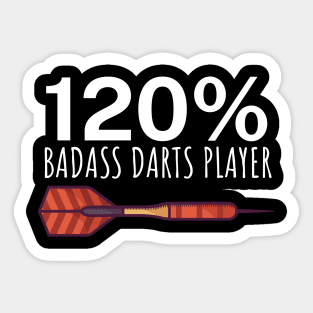 120 Badass Darts Player Sticker